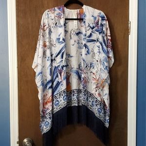 Chico's Blue print kimono
